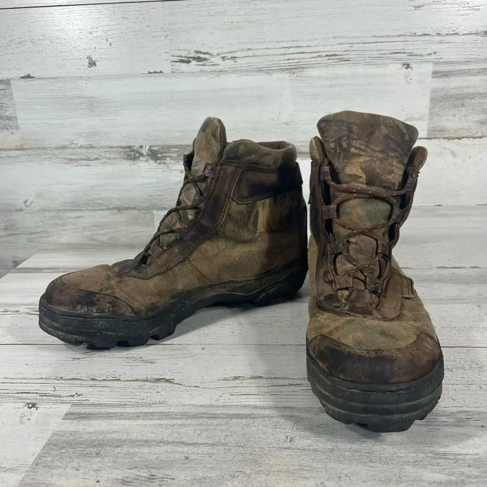 Rocky Men's‎ Gore Tex Hiking Boots Camouflage Mid Calf Brown Size 12M